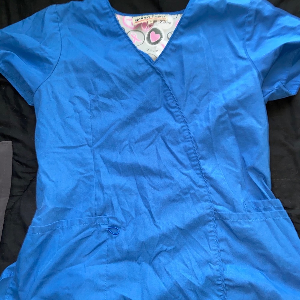 Blue scrub top